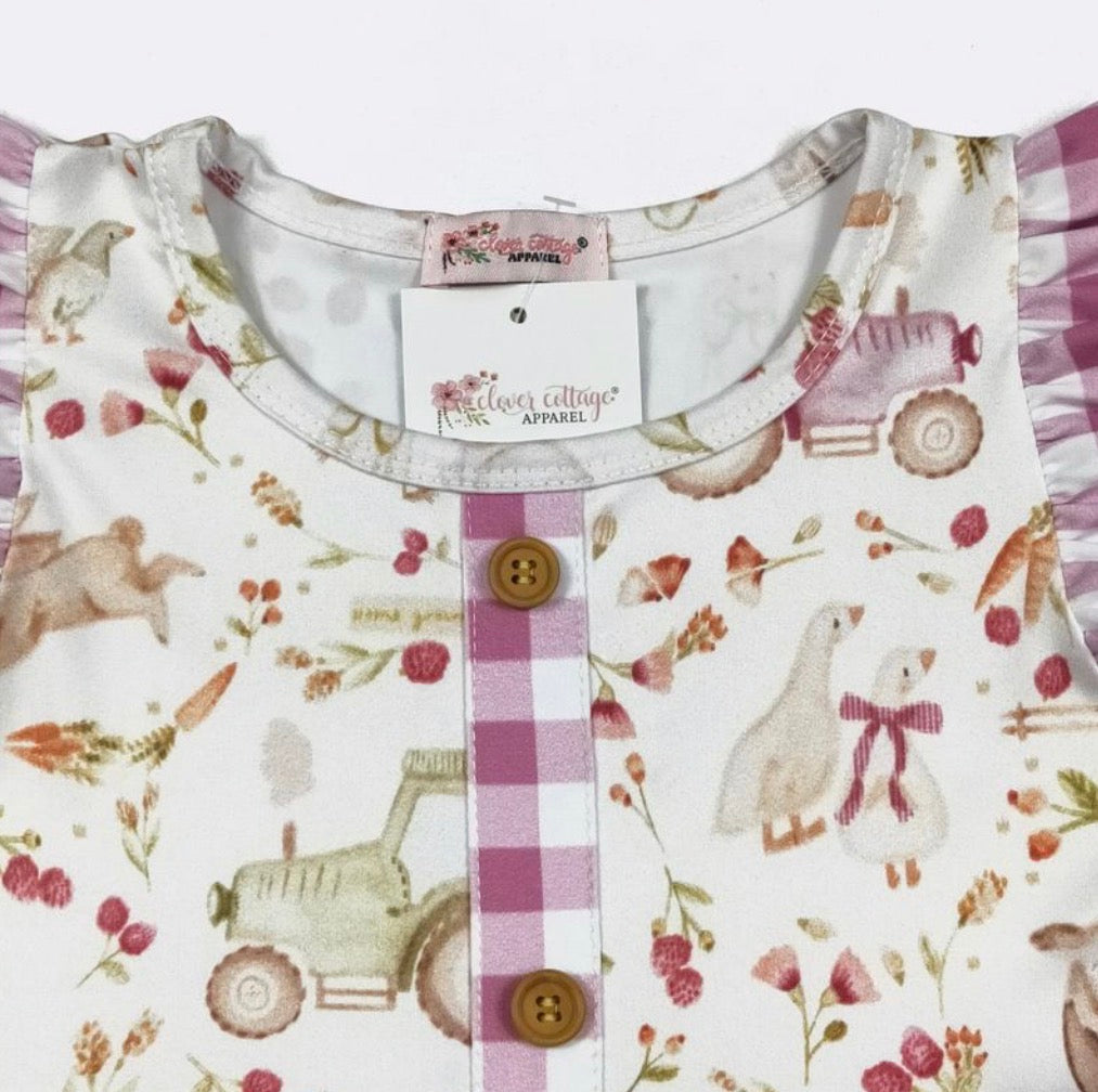 Raspberry Farm Dress by Clover Cottage