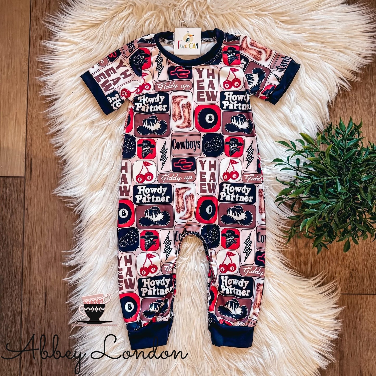 Howdy Partner Infant Romper by TwoCan