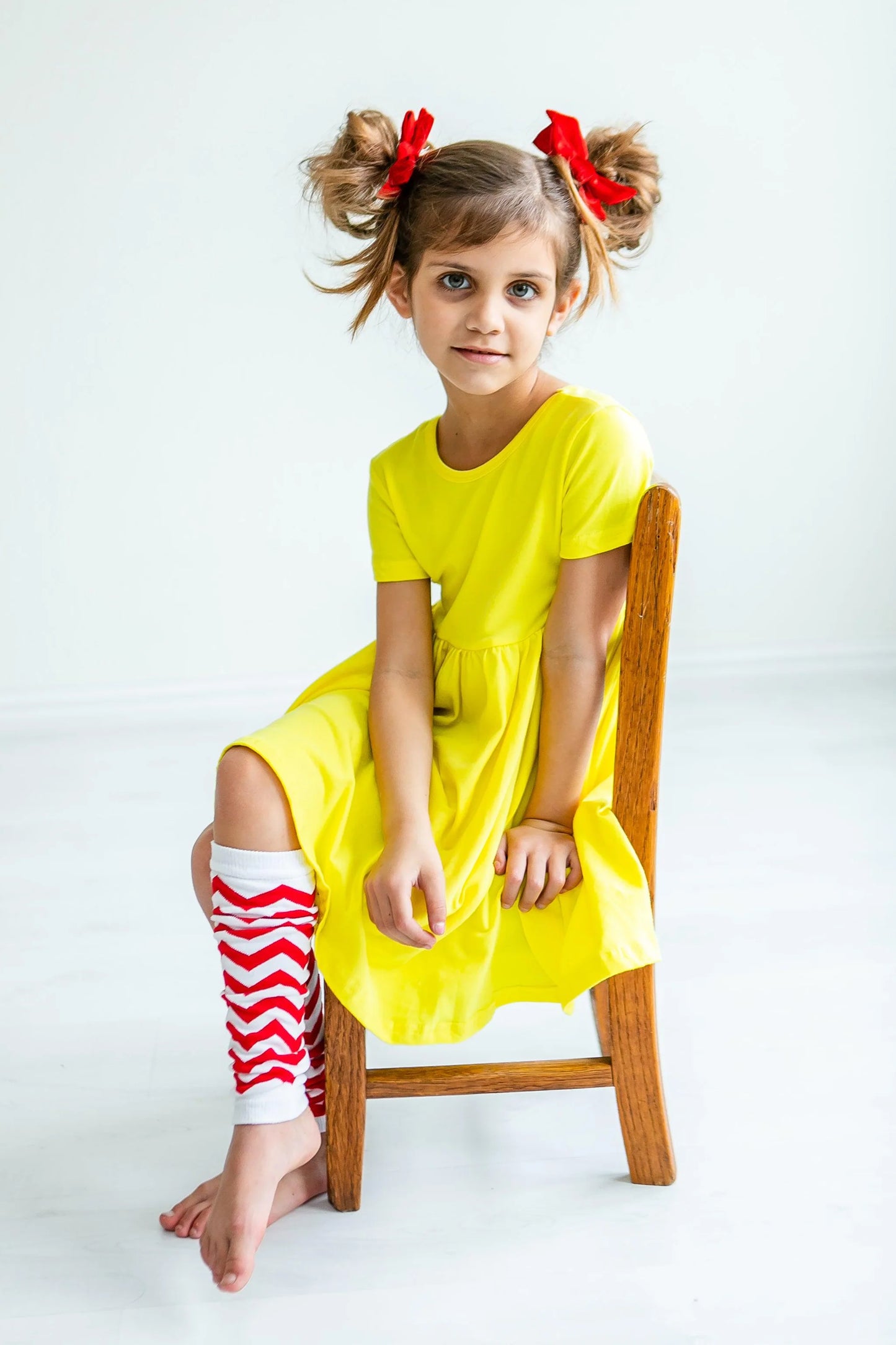 Yellow Pocket Twirl Dress by Mila & Rose