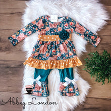 Load image into Gallery viewer, Cows &amp; Coneflowers Infant Romper by Wellie Kate
