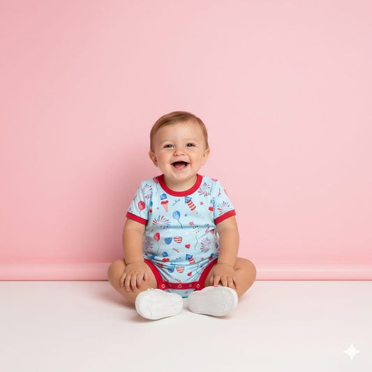 USA All Day Boy’s Infant Romper by Pete + Lucy