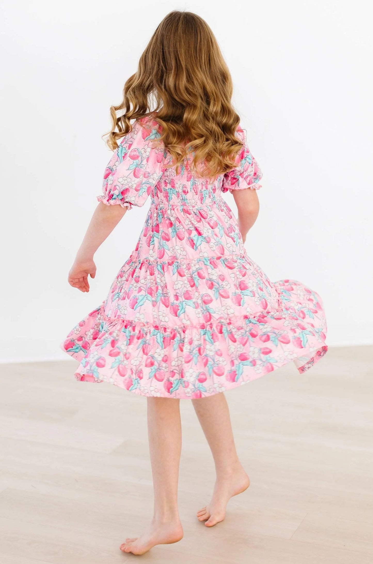 Strawberry Shortcake Smocked Ruffle Dress by Mila & Rose