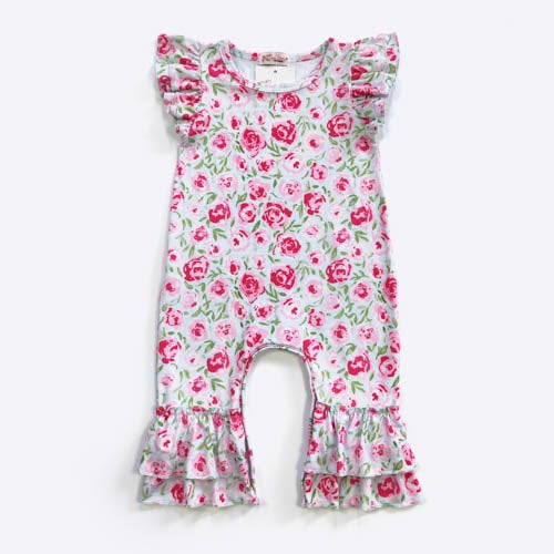 Rosette Infant Romper by Clover Cottage