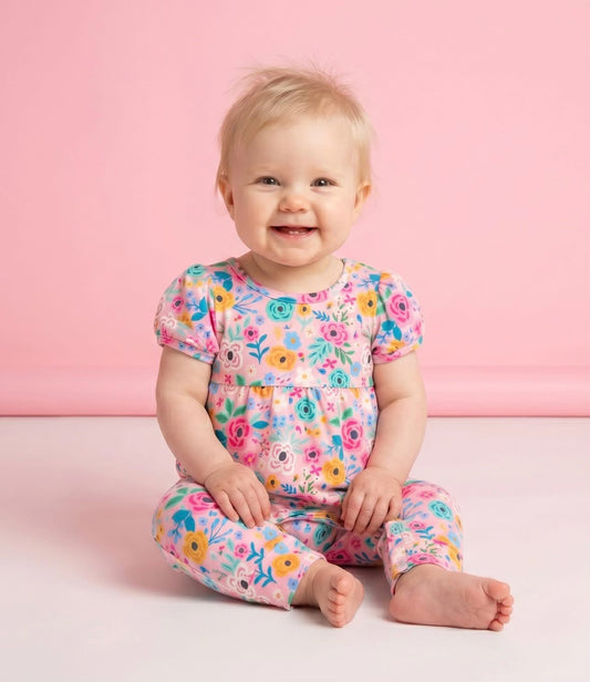Pretty Petals Infant Romper by Pete + Lucy