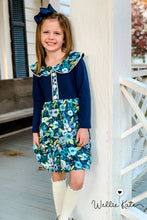 Load image into Gallery viewer, Navy &amp; White Dress by Wellie Kate
