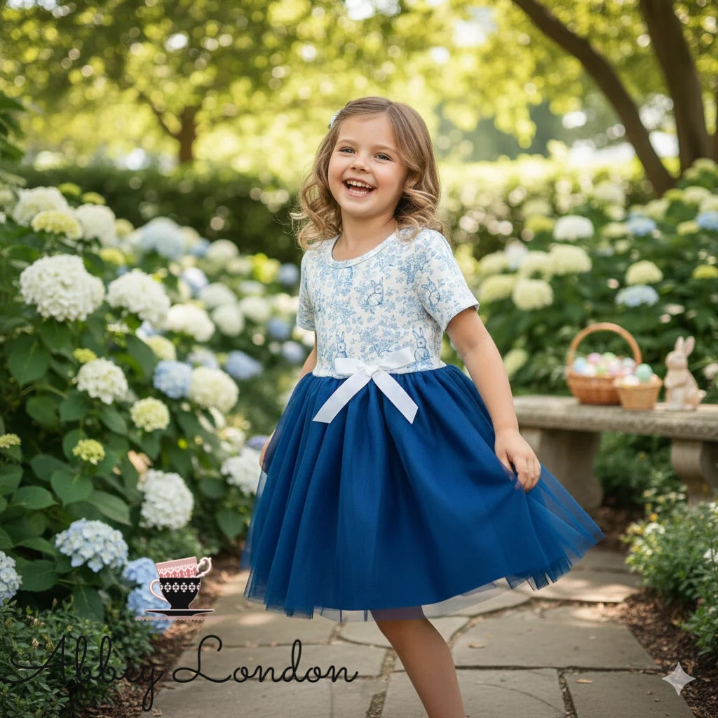 Blue Bunnies Tulle by TwoCan