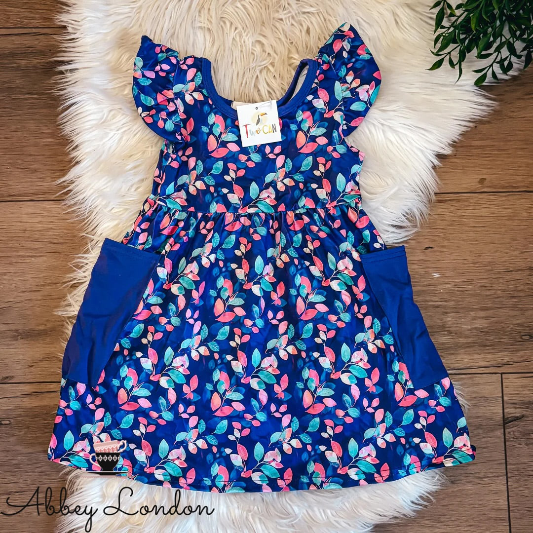 Purple Leafy Dress by TwoCan