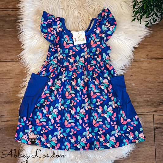 Purple Leafy Dress by TwoCan