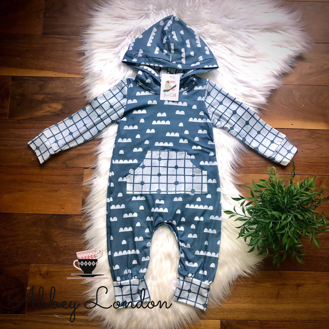 Grey Clouds Infant Romper by TwoCan