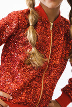 Load image into Gallery viewer, Red Sequin Jacket by Mila &amp; Rose
