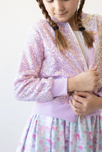 Load image into Gallery viewer, Lavender Sequin Jacket by Mila &amp; Rose
