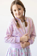 Load image into Gallery viewer, Lavender Sequin Jacket by Mila &amp; Rose
