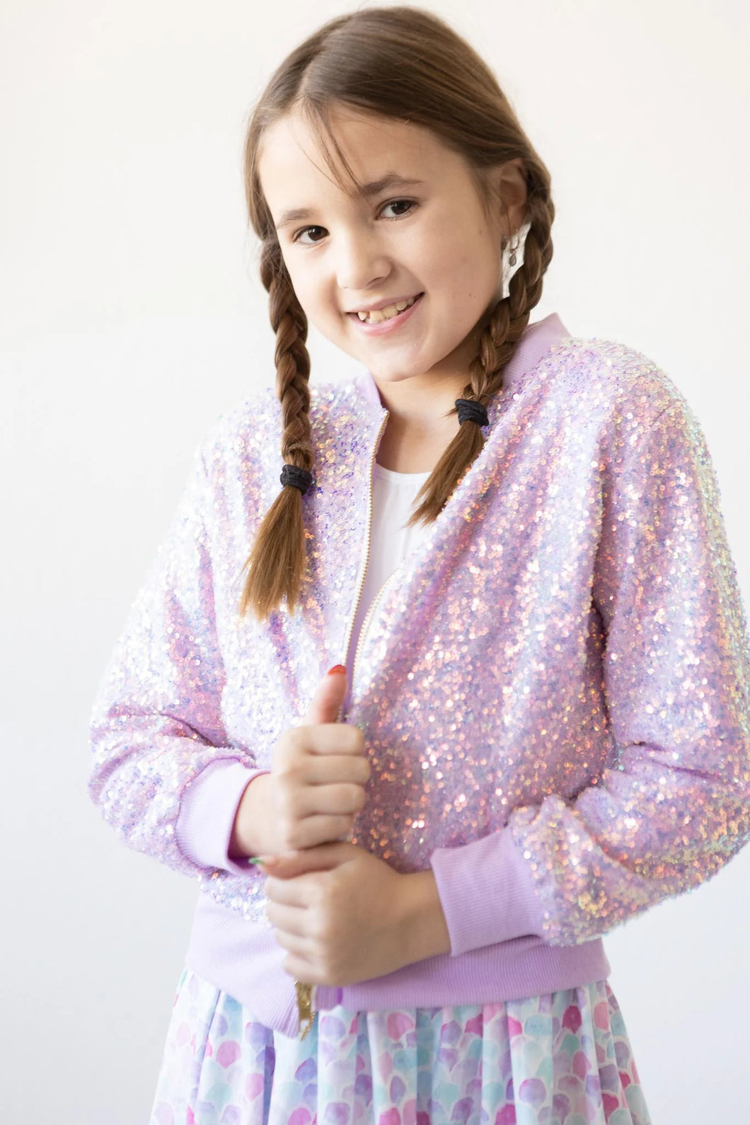 Lavender Sequin Jacket by Mila & Rose