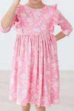 Load image into Gallery viewer, Dahlia Doodles Ruffle Twirl Dress by Mila &amp; Rose
