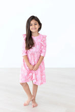 Load image into Gallery viewer, Dahlia Doodles Ruffle Twirl Dress by Mila &amp; Rose
