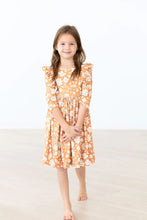 Load image into Gallery viewer, Golden Blooms Ruffle Twirl Dress by Mila &amp; Rose
