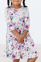 Load image into Gallery viewer, Midnight Rain 3/4 Sleeve Pocket Twirl Dress by Mila &amp; Rose

