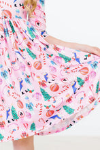 Load image into Gallery viewer, Sugarplum Fairy 3/4 Sleeve Pocket Twirl Dress by Mila &amp; Rose
