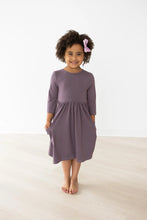 Load image into Gallery viewer, Vintage Violet 3/4 Sleeve Pocket Twirl Dress by Mila &amp; Rose
