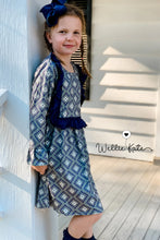 Load image into Gallery viewer, Navy Diamonds Dress by Wellie Kate
