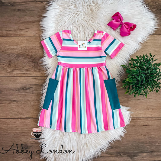 Springy Stripes Dress by TwoCan