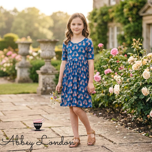 Rainbow Garden All Day Twirl Dress by Landrie Lou