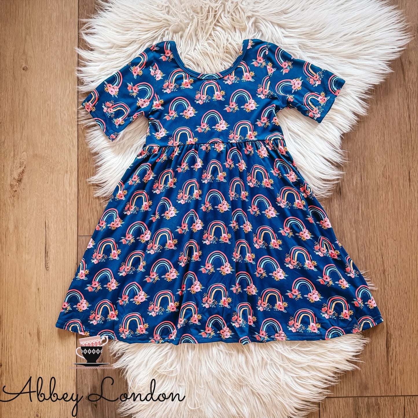 Rainbow Garden All Day Twirl Dress by Landrie Lou