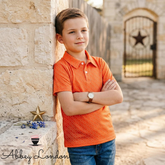 Texas Orange Polo by Case & Crew