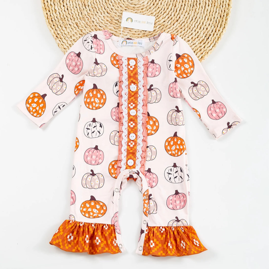 Pumpkin Spice & Everything Nice Infant Romper by Okie & Lou