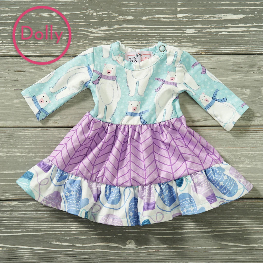(Preorder) Polar Paws Doll Dress by Pete + Lucy
