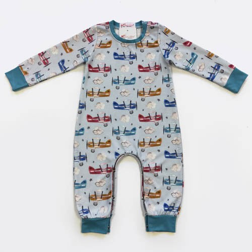 Airplane Infant Romper by Clover Cottage