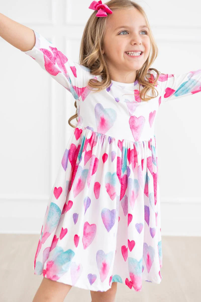 Light Hearted 3/4 Sleeve Twirl Dress by Mila & Rose