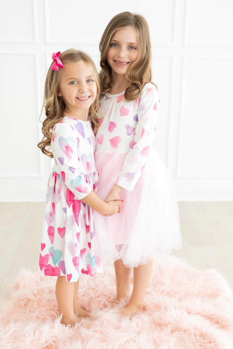 Light Hearted 3/4 Sleeve Twirl Dress by Mila & Rose