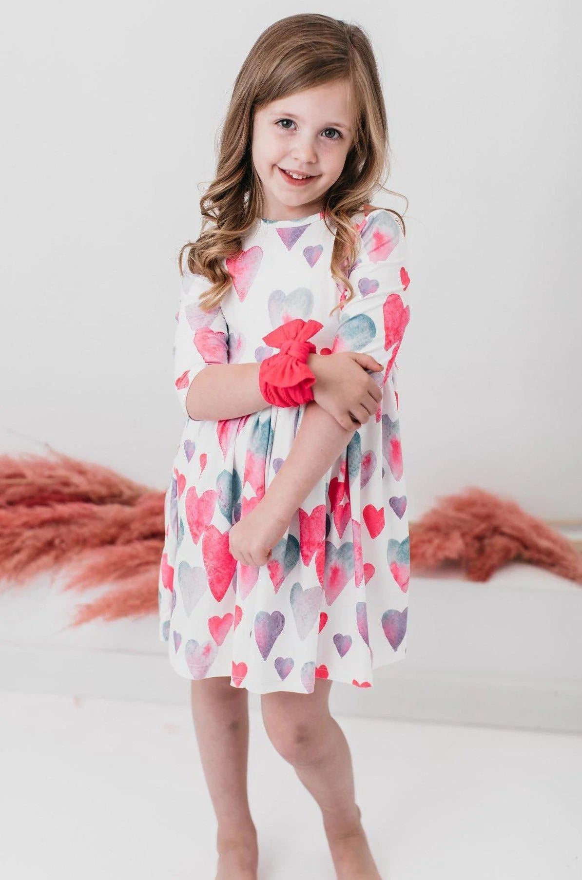 Light Hearted 3/4 Sleeve Twirl Dress by Mila & Rose