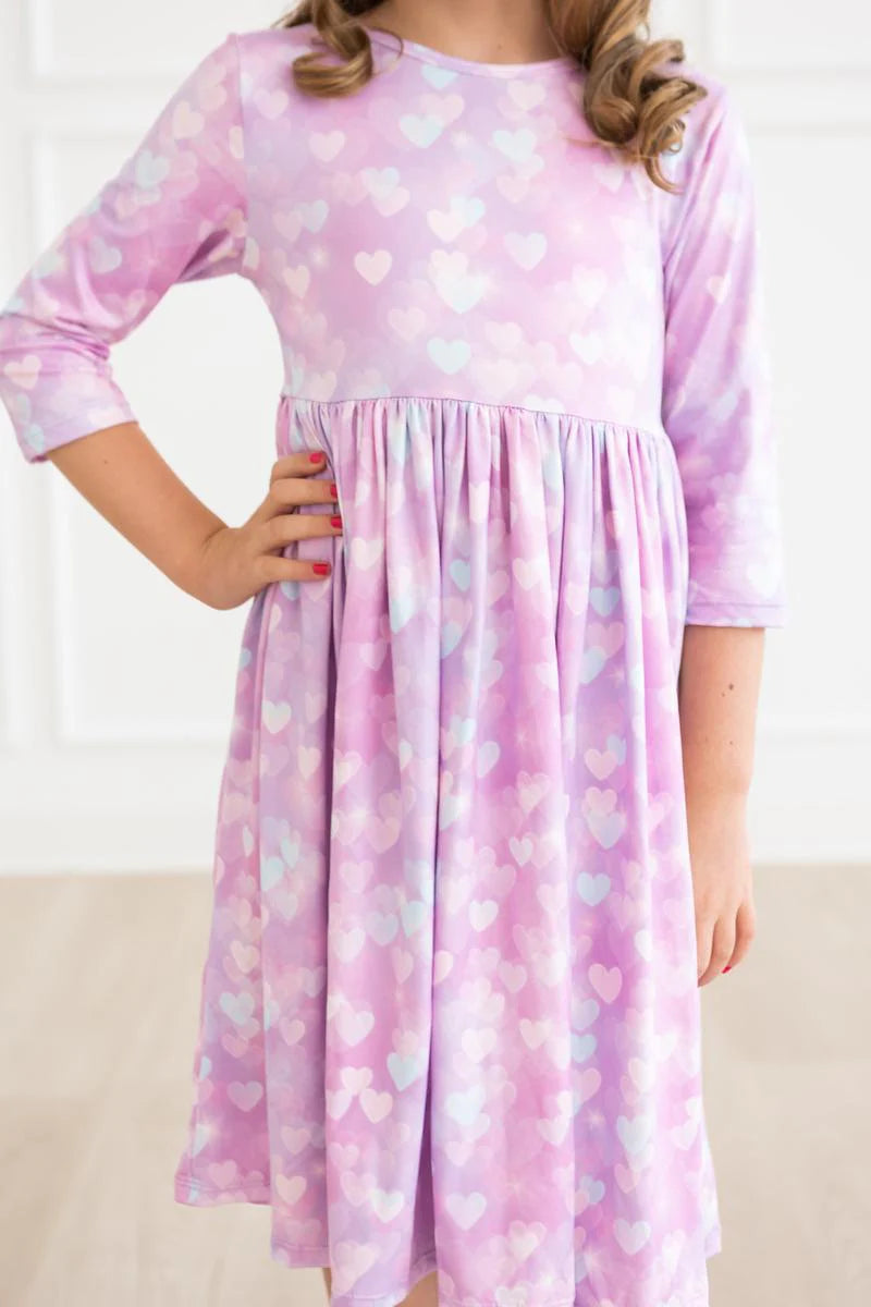 Love Story 3/4 Sleeve Twirl Dress by Mila & Rose