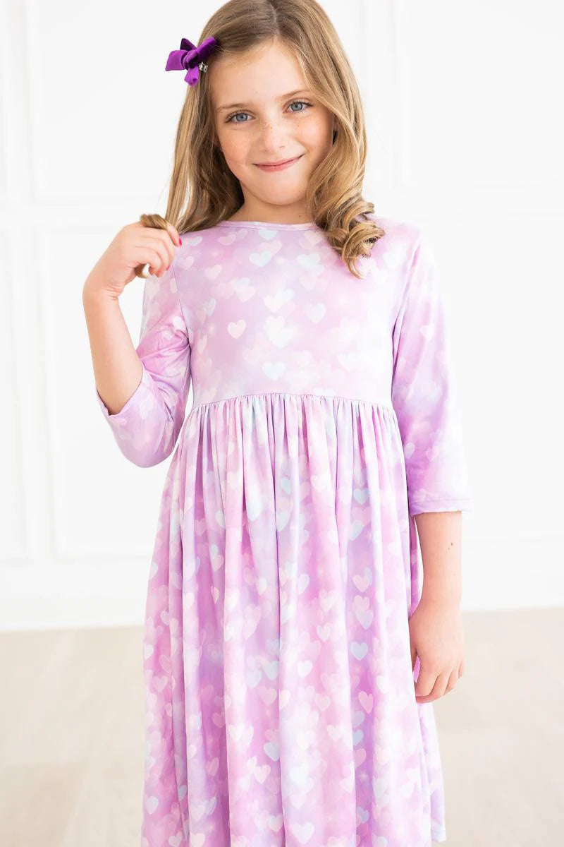 Love Story 3/4 Sleeve Twirl Dress by Mila & Rose