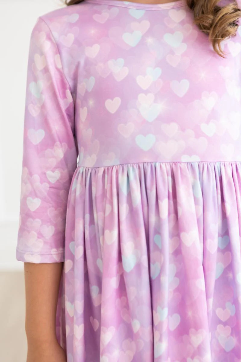 Love Story 3/4 Sleeve Twirl Dress by Mila & Rose