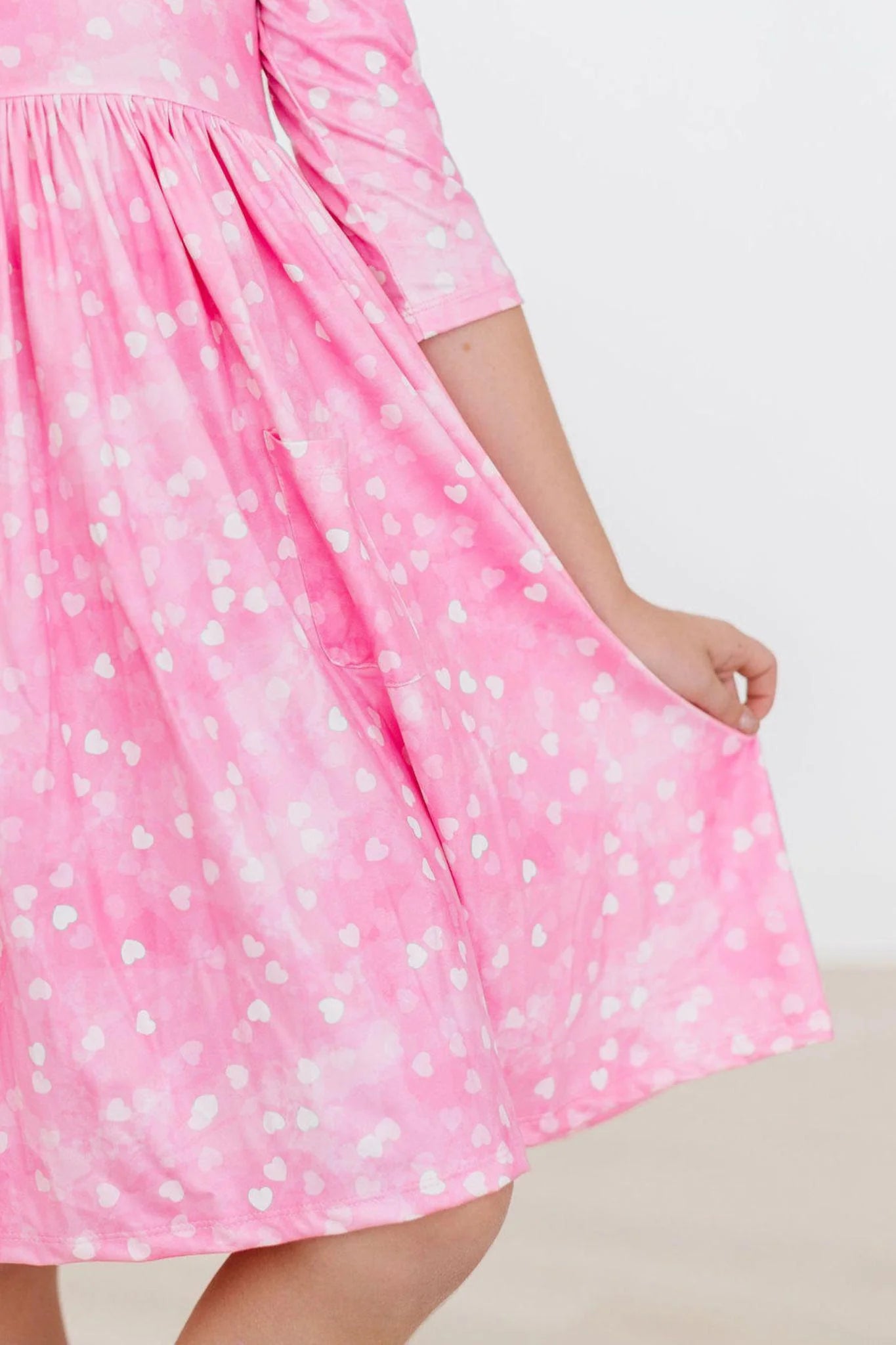 Shine Bright 3/4 Sleeve Pocket Twirl Dress by Mila & Rose