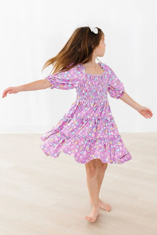 Playful Posy Smocked Ruffle Dress by Mila & Rose