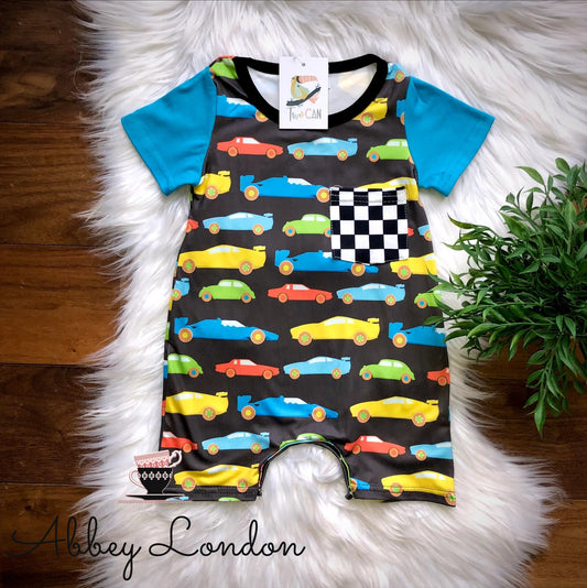 Race Car Infant Romper by TwoCan