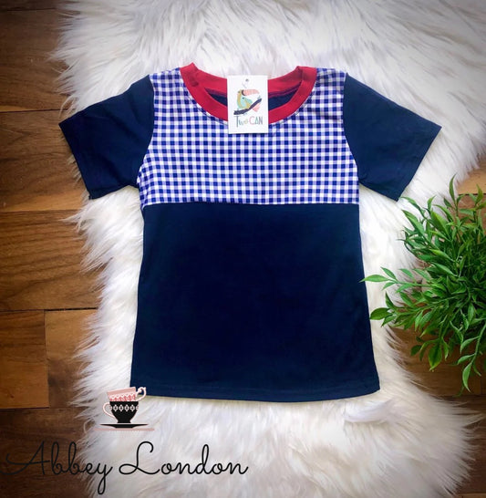 Cherry Plaid Tee by TwoCan