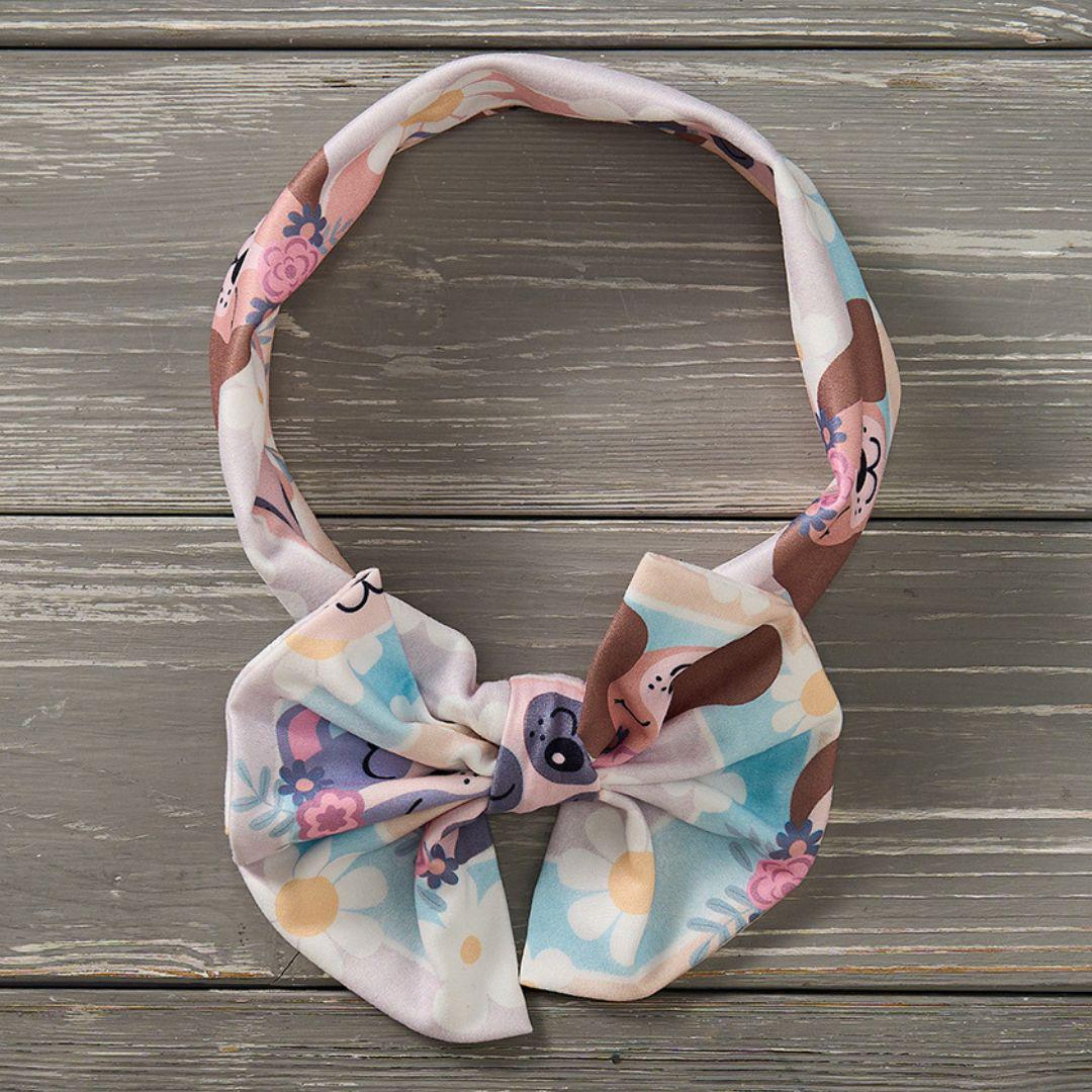 (Preorder) Puppy Blossoms Bow Headband by Pete + Lucy