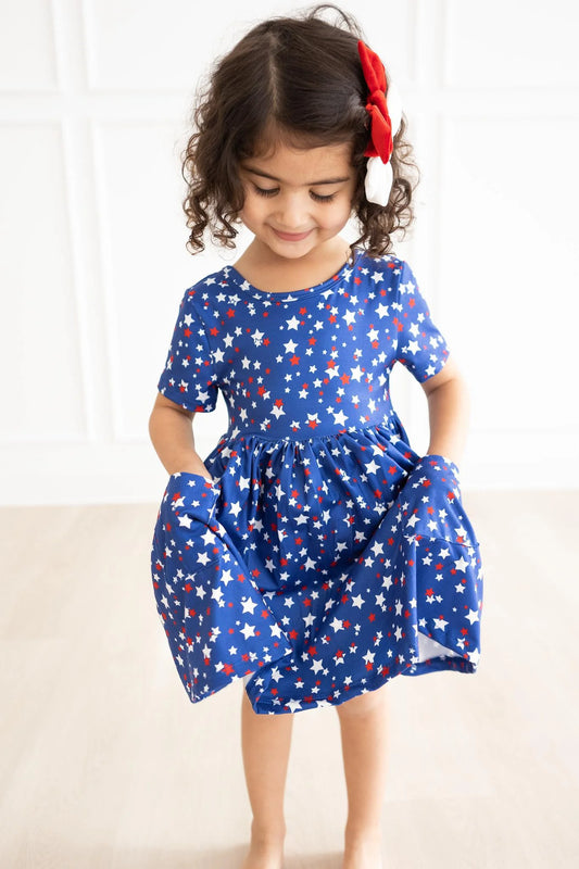 Star Bright Pocket Twirl Dress by Mila & Rose
