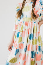 Load image into Gallery viewer, Pumpkin Kisses, Harvest Wishes Ruffle Twirl Dress by Mila &amp; Rose
