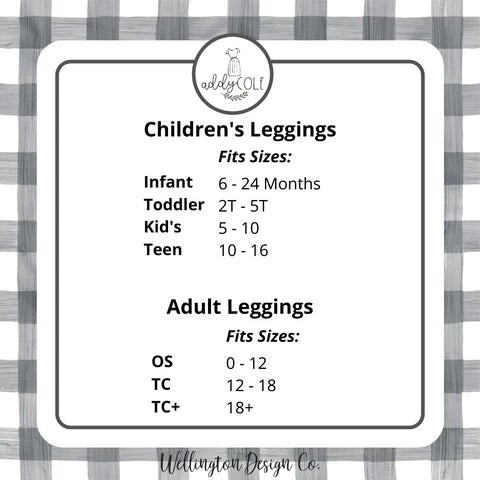 (Black) Toddler, Kids, Teen, Adult Leggings (w/ Pockets) by Addy Cole