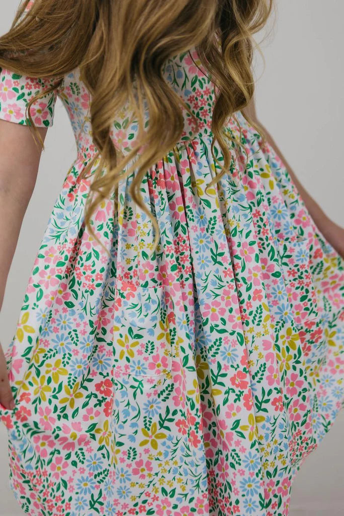 Daffodils Pocket Twirl Dress by Mila & Rose