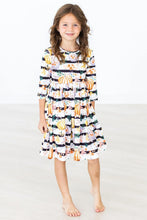 Load image into Gallery viewer, Pumpkins &amp; Peonies Twirl Dress by Mila &amp; Rose
