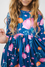Load image into Gallery viewer, Poppies 3/4 Sleeve Pocket Twirl Dress by Mila &amp; Rose
