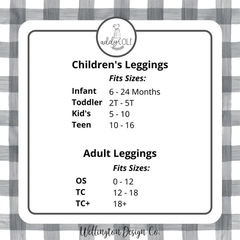 (Black) Infant, Toddler, Kids, Teen, Adult Capri Leggings by Addy Cole