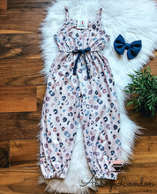 Load image into Gallery viewer, Khaki Leopard Romper by Wellie Kate
